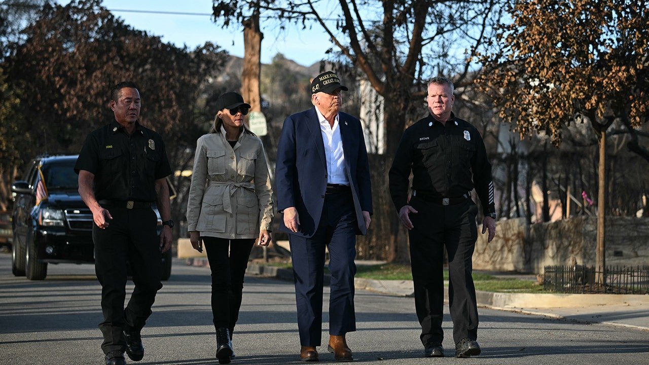 Trump meets with California residents, fire, law enforcement officials to see LA wildfire damage