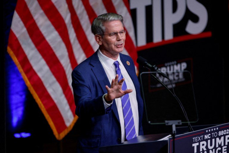 FILE PHOTO: Scott Besant, founder of Key Square Group, at a campaign event for Republican presidential nominee and former U.S. President Donald Trump, in North Carolina, U.S., August 14, 2024, Reuters/Jonathan Drake/File Photo