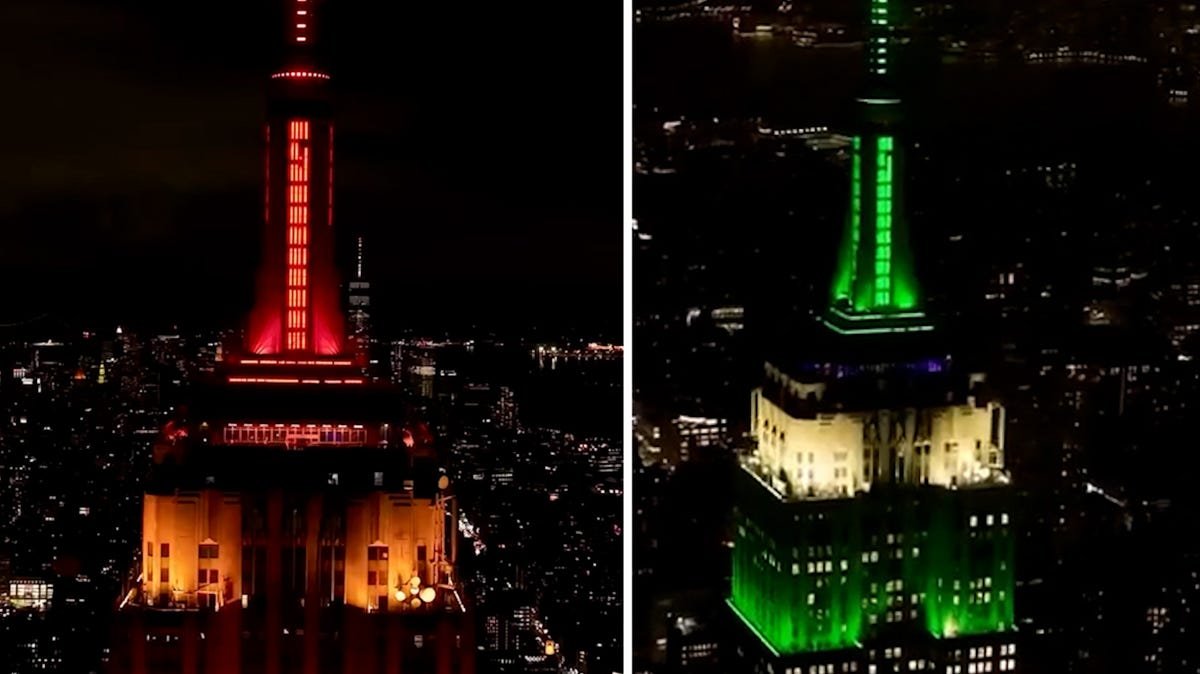 New Yorkers react after Empire State Building turns Eagles colors