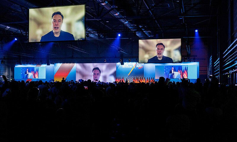 Elon Musk addresses German far-right rally by video link - World