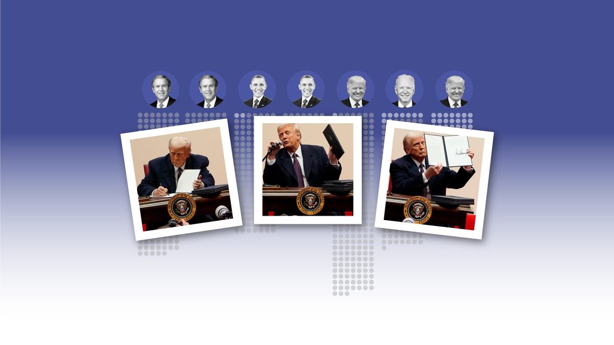 How many executive orders did Trump sign? A look at past presidents