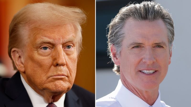 Newsom and Trump face off from a distance as Los Angeles fires burn