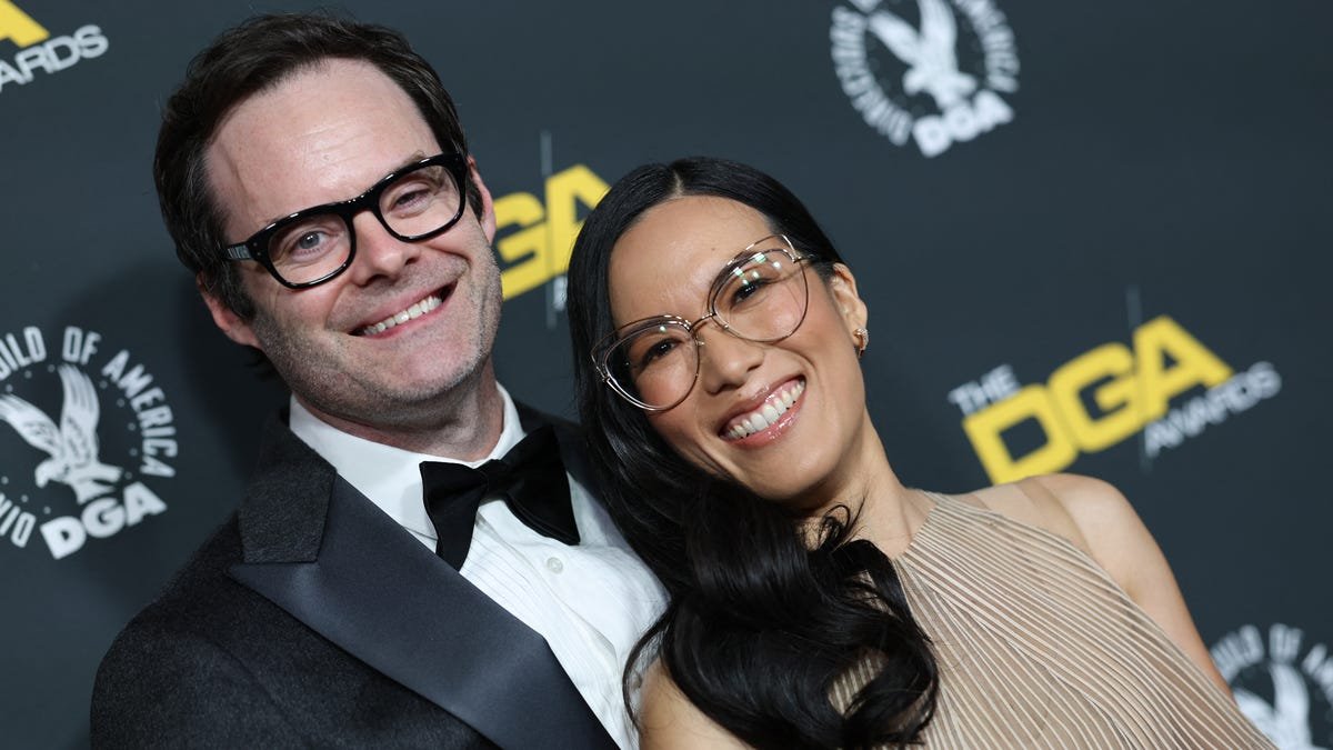 Ali Wong, Bill Hader walk the 2025 DGAs red carpet as a couple