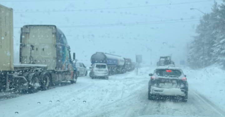 Highway 11 shut down after multiple collisions amid whiteouts