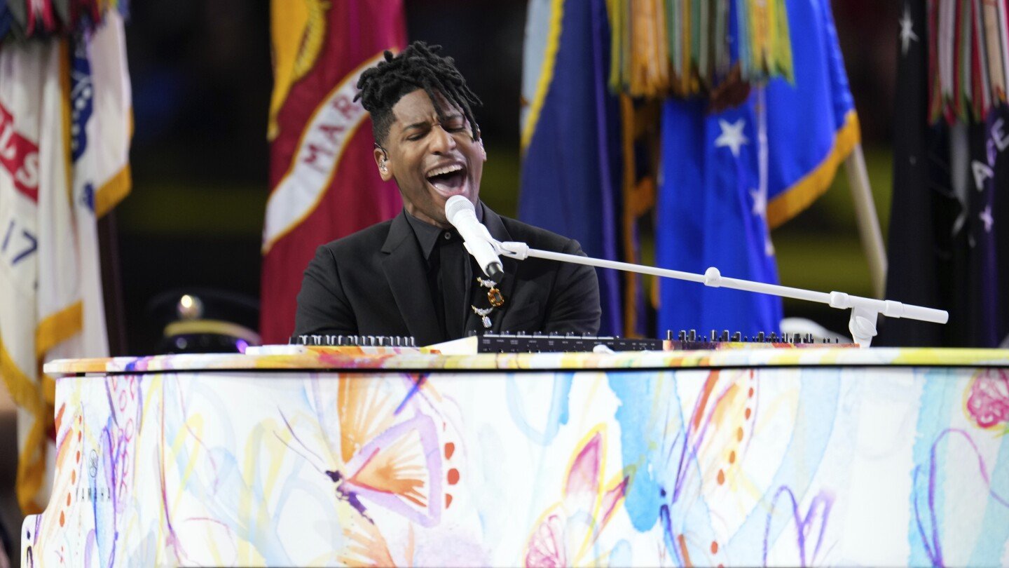 Jon Batiste's reimagined Super Bowl anthem highlighted wife's painting and set stage for new music