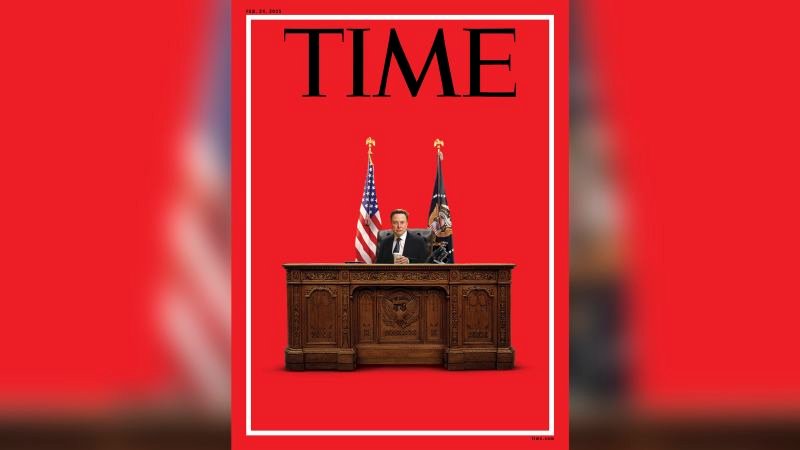 Time magazine’s provocative cover puts Elon Musk behind Trump’s desk