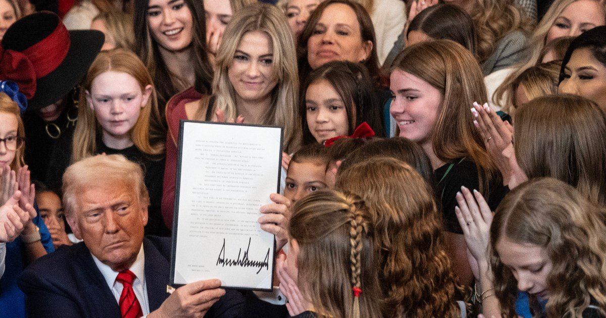 Trump signs order to bar trans women and girls from female sports | LGBTQ News