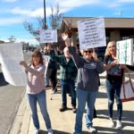 Around 50 people gathered in Yakima to Stand Up for Science. People around the country attended science protests at the same time. (Credit: Courtney Flatt / NWPB)