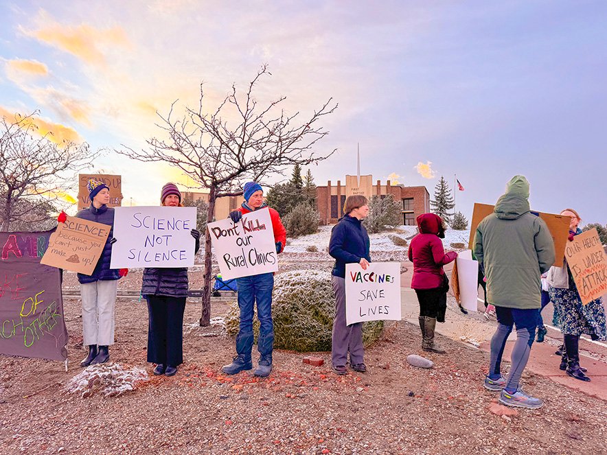 Science supporters rally in Gallup to protest Trump Research Cutting