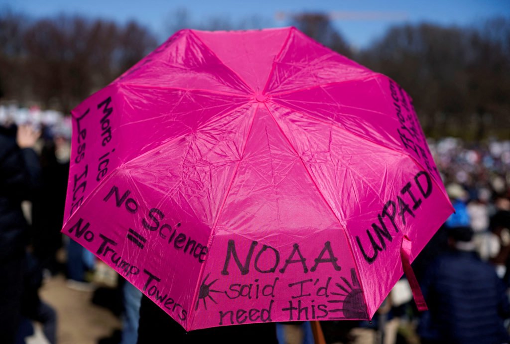 "Stand for science" Rally at Lincoln Memorial in Washington