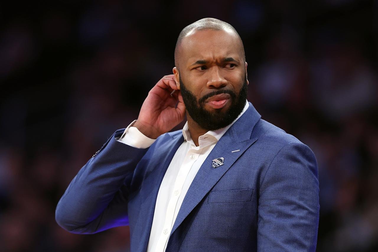 New York, New York. March 12: New York City saw head coach Kyle Neptune in the first half of the first round of the first round of the first round against the pirates during the Big East Men's Basketball Tournament in Madison Square Garden on March 12, 2025. (Photo for Sarah Stear/Getty Images)