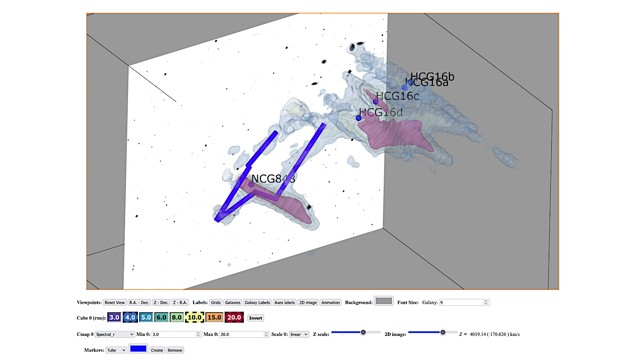 3D Radio Data Visualisation In Open Science Platforms For Next-generation Observatories