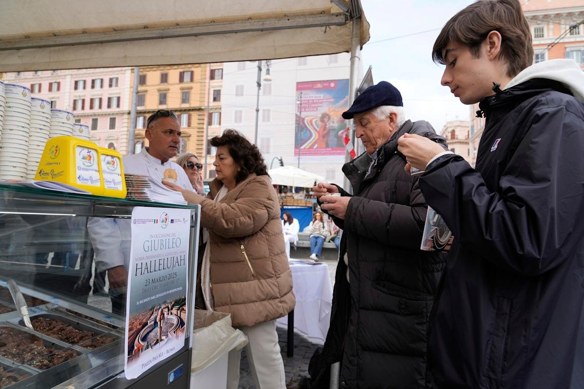 Hallelujah! A day to celebrate the Pope's release from the hospital — and his beloved gelato