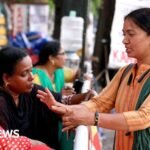 Indian health workers protest for better pay and recognition