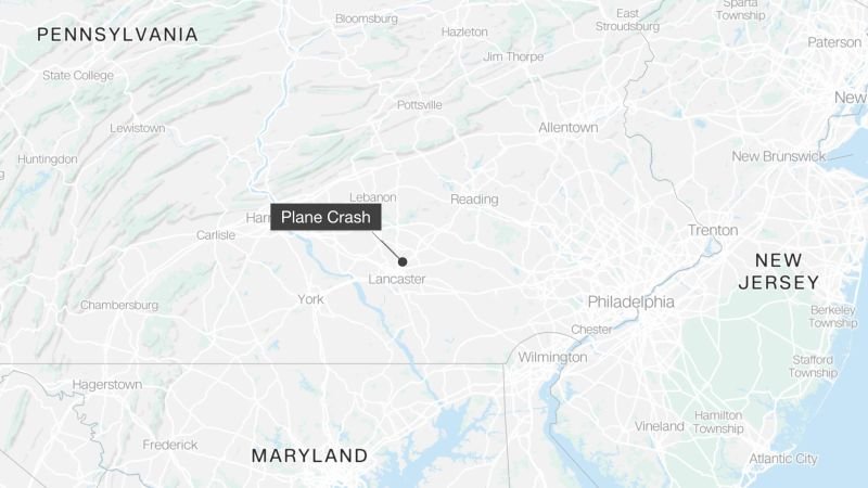 Plane crashes near retirement community in Lancaster County, Pennsylvania