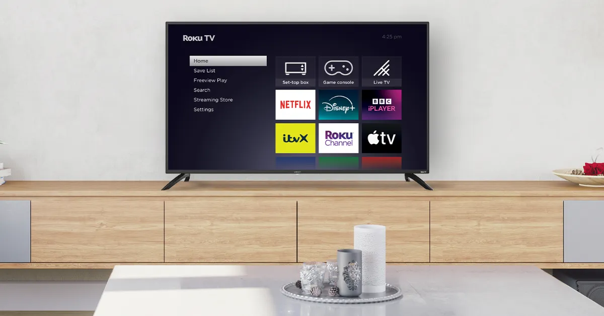 A Roku smart TV set sold in the United Kingdom. (Courtesy photo)