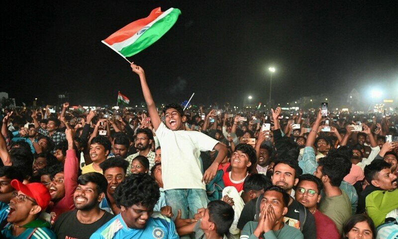 Street celebrations after India win Champions Trophy final