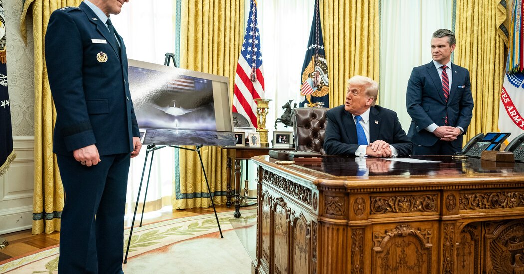 Trump Offers a Glimpse of New Stealth Fighter, the F-47